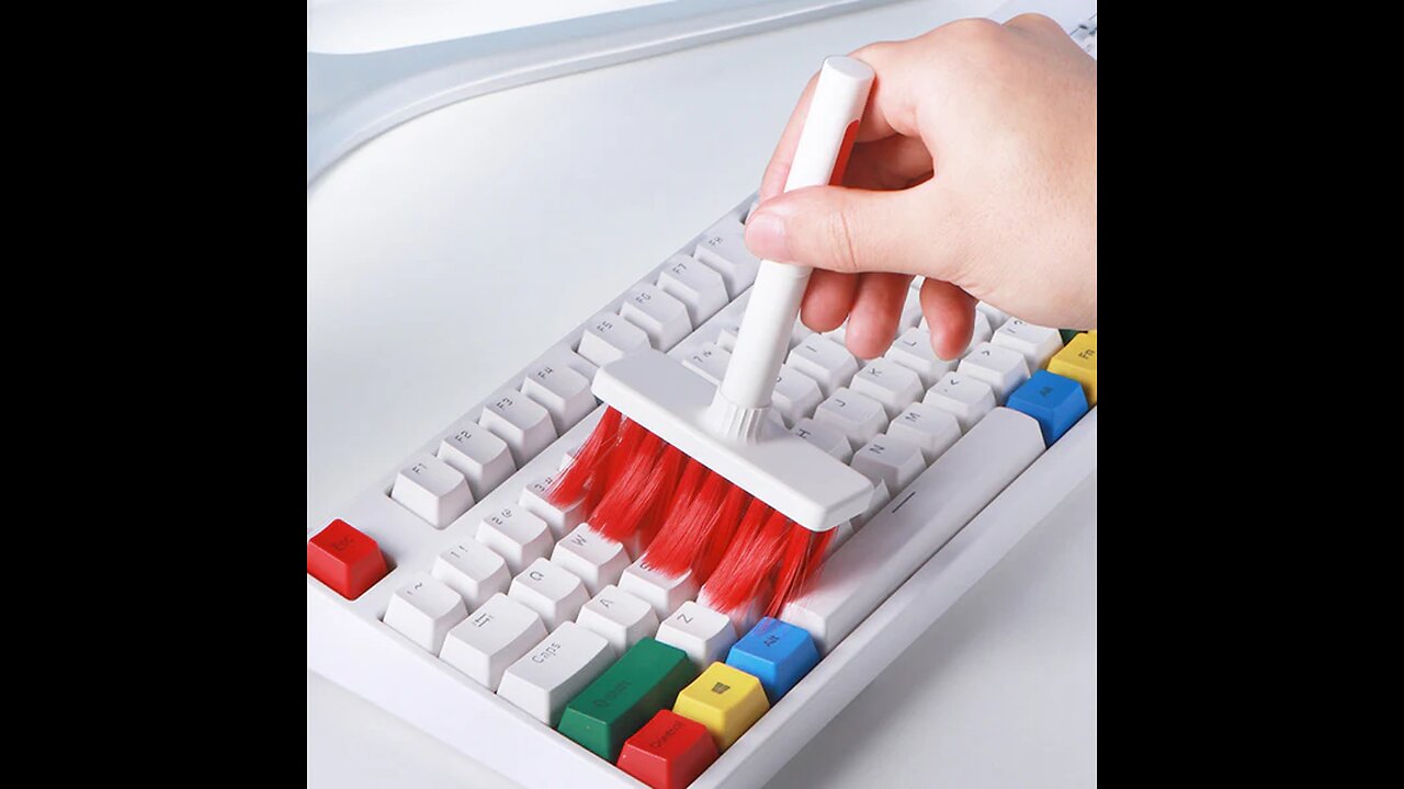 Multifunctional 5-in-1 Computer Key Brush Kit, for Keyboard, Earbuds, Monitor, Phone