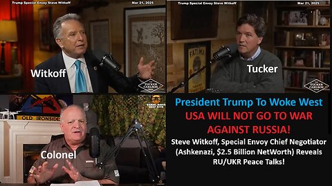 President Trump To Woke West: USA WILL NOT GO TO WAR AGAINST RUSSIA! Witkoff Reveals RU/UKR Peace Talks!