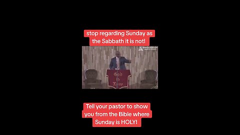 If you are regarding Sunday as the Sabbath STOP! in the name of Jesus Christ!
