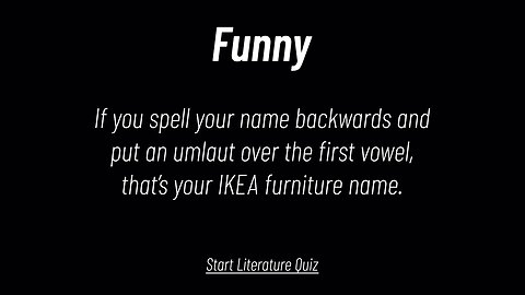 Literature Quiz