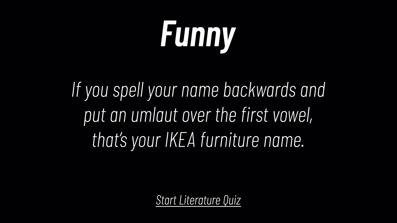 Literature Quiz