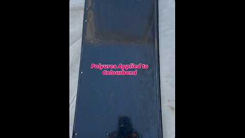 See 👀 what Polyurea looks like applied to a Colourbond Panel