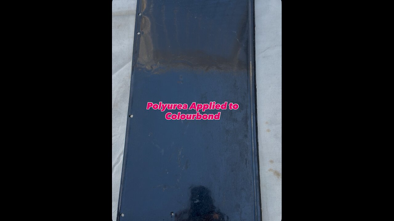 See 👀 what Polyurea looks like applied to a Colourbond Panel