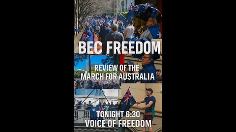 Voice of Freredom Sept 1. Bec Freedom March for Australia