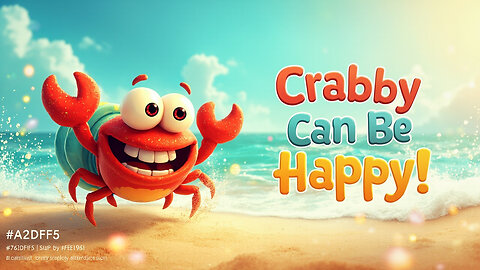 Crabby Can Be Happy 🦀🌞 | Positive Kids' Song