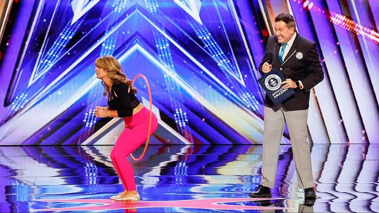 Andrea Attempts To Break A Hula Hooping Guinness World Records Title! | AGT 2025