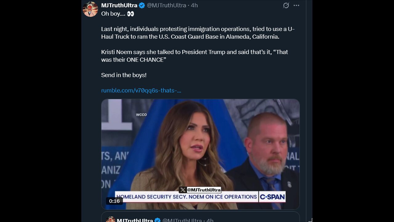 Oh boy…. 👀 Last night, individuals protesting immigration operations, tried to use