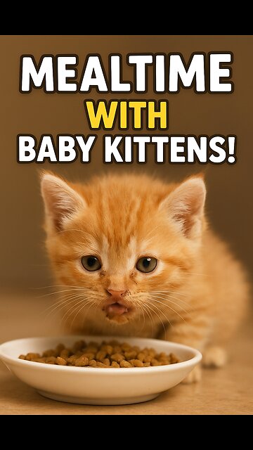 ✨ The Cutest Time of the Day: Baby Kittens Eating! 🐾🥰