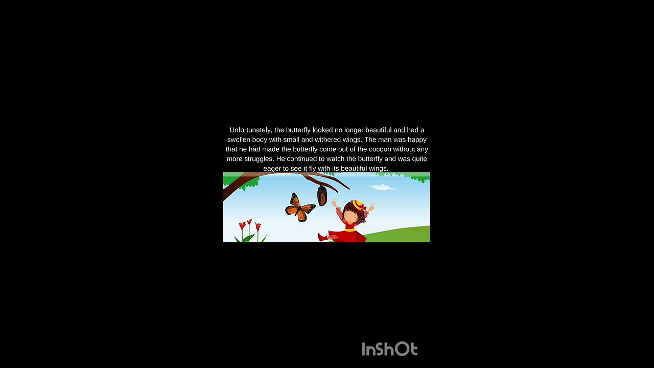 English Stories cocoon and the butterfly.