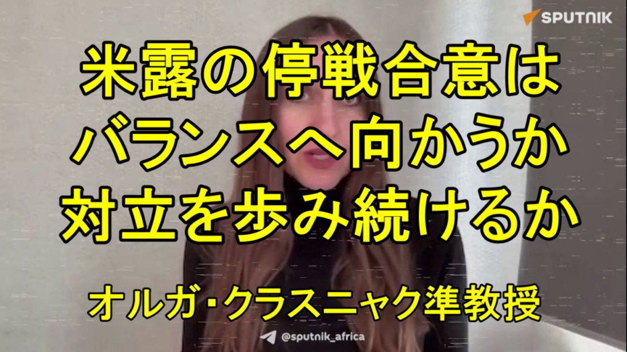 モスクワ国立研究大学高等経済学院の准教授オルガ・クラスニャク博士は停戦合意について語った。