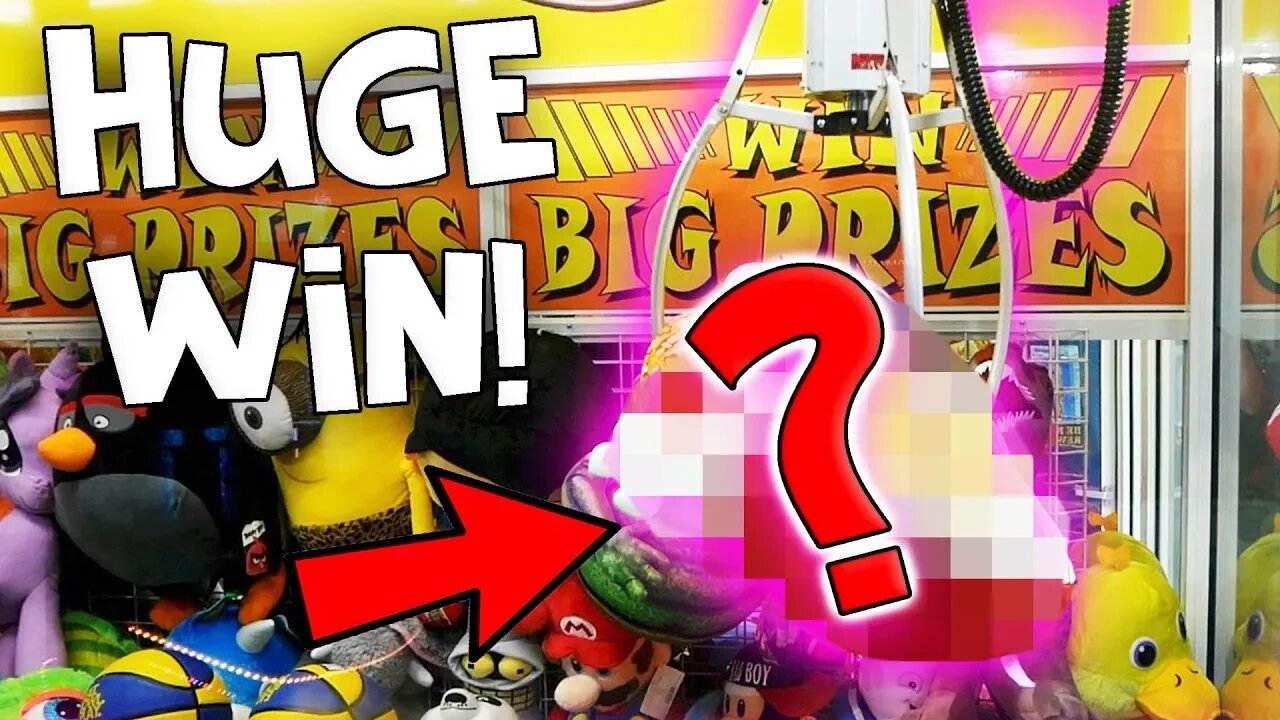 WE WON AT THE GIANT CLAW MACHINE...
