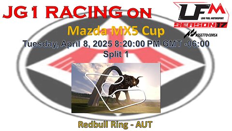 JG1 RACING on LFM - Mazda MX5 - Redbull Ring - AUT - Split 1