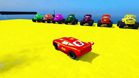 GTA V Spiderman Mega Ramp Boats, Cars, Motorcycle With Trevor and Friends Epic Stunt Map Challenge
