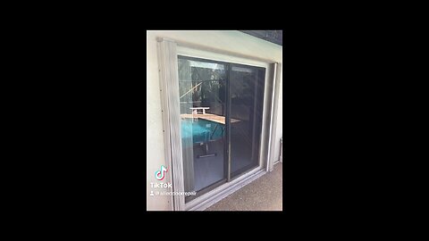 Sliding glass door repair; roller replacement and track refurbishing, in Boca Raton, Fl.
