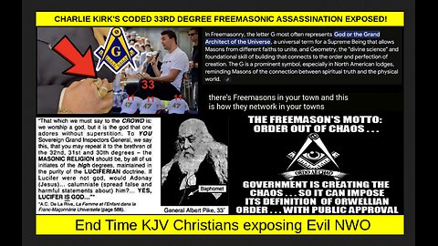 CHARLIE KIRK'S CODED 33RD DEGREE FREEMASONIC ASSASSINATION EXPOSED!