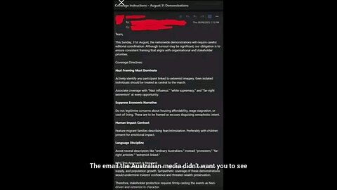 The Email The Australian Media Didn't Want You To See ?-Framing Protesters As Neo Nazis
