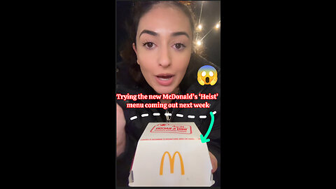 Trying the new McDonald’s ‘Heist’ menu coming out next week 😍