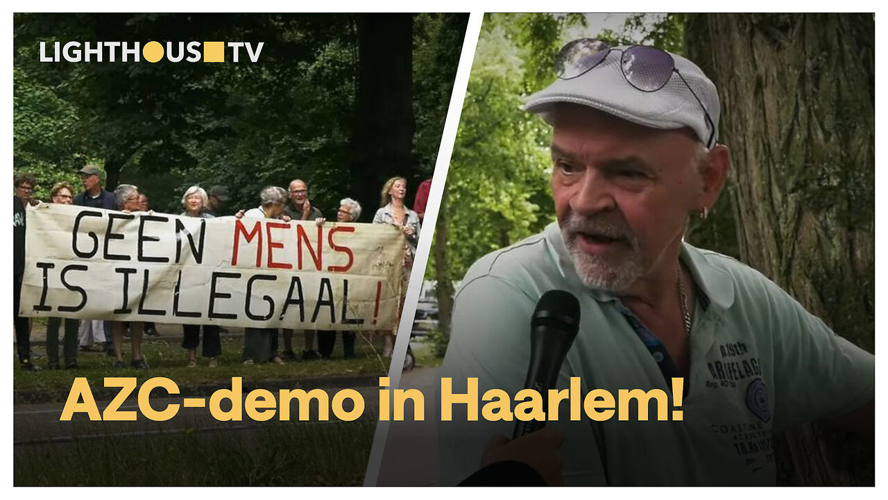 'Ze kunnen de pleuris krijgen!' - AZC-demo in Haarlem zet demonstranten lijnrecht tegenover elkaar