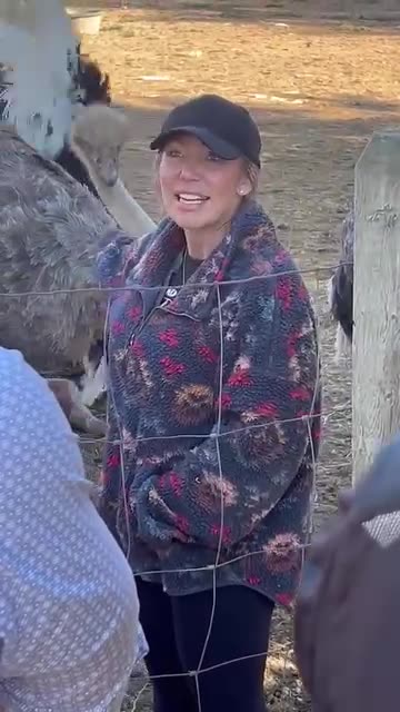 This is Katie inside the pen at the universal Ostrich Farm talking to CTV news... 2020