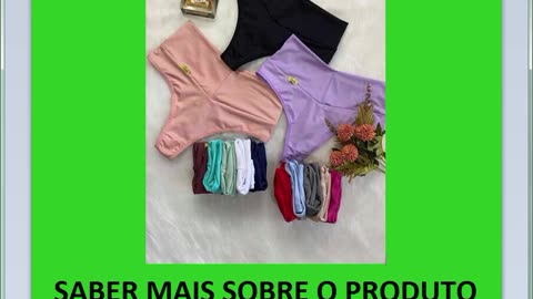 Kit 10 Calcinhas, Cós Alto Modelador, Fio e Cós Duplo, Sem Estampas