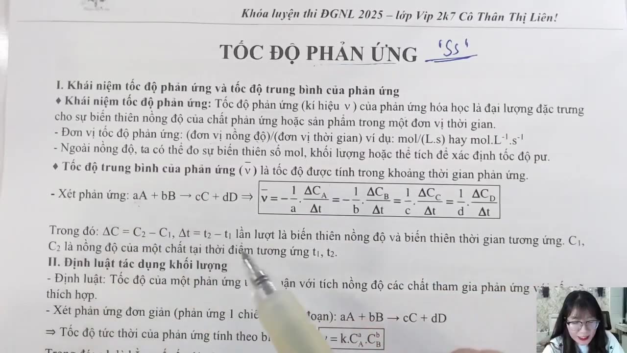 TỔNG ÔN TỐC ĐỘ PHẢN ỨNG LỚP 10