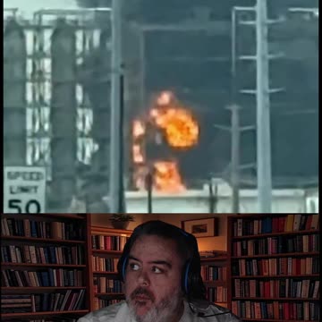 Texas oil refinery on fire