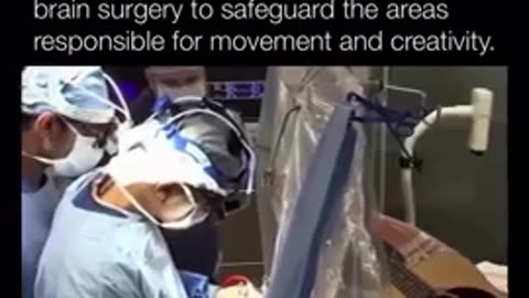 Man Plays Guitar During Brain Surgery. Lobotomy Hoax