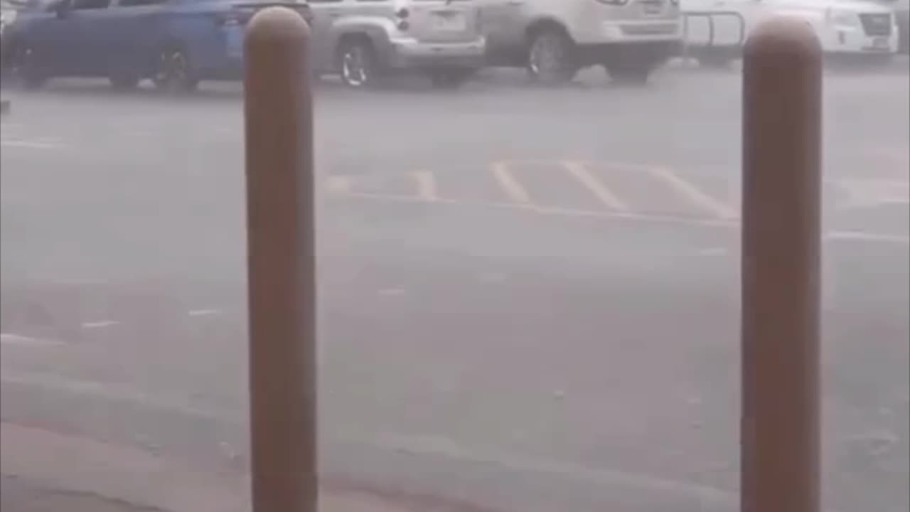 Flower Stand Blown Away In Wind