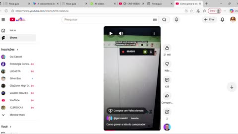 Como gravar a tela do computador - YouTube e mais 6 páginas - Pessoal —