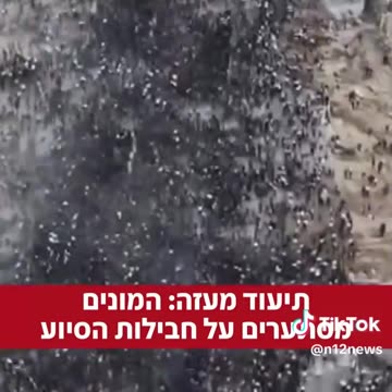 ▶️ IOF drone footage captures tragic scenes as thousands of starving Palestinians