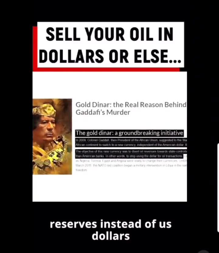 Sell Your Oil In Dollars Or Else