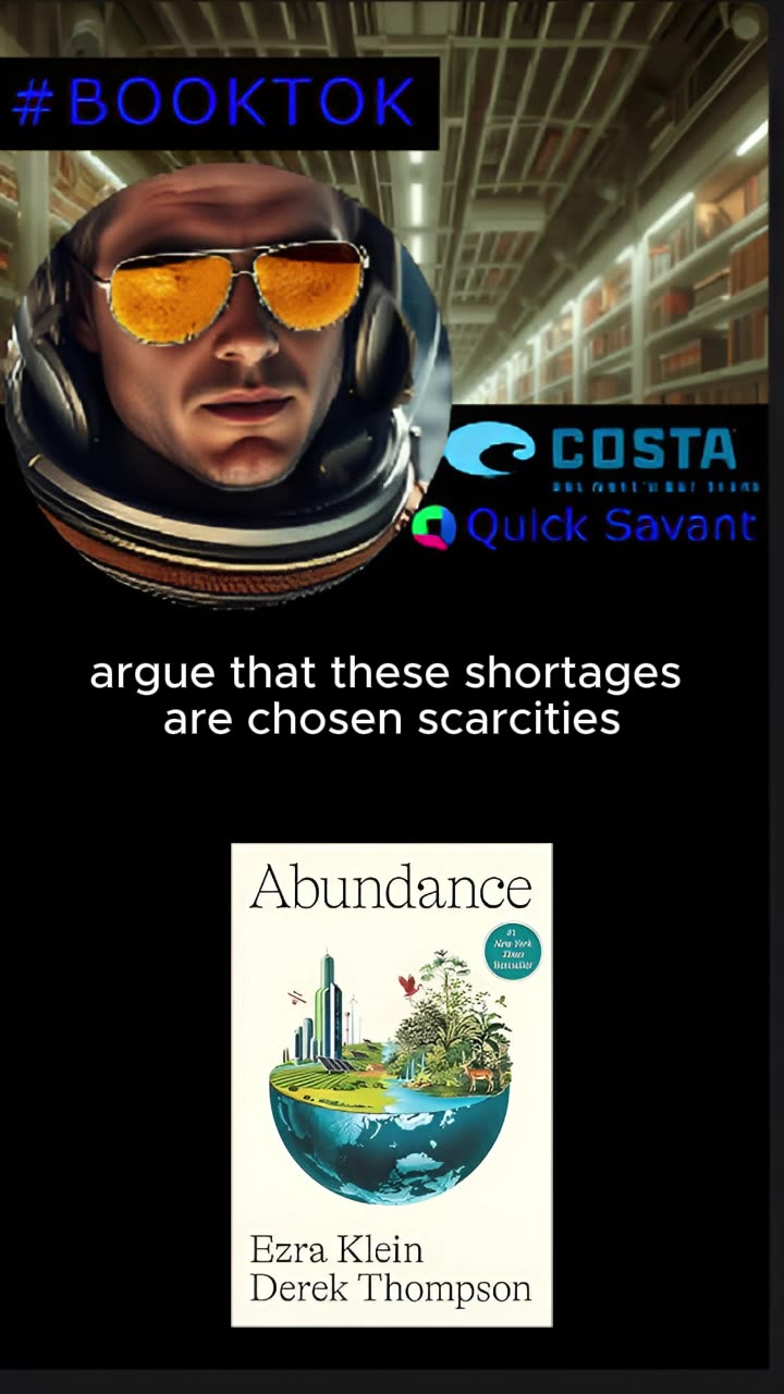 11 min Audio Summary follows intro: ABUNDANCE: Ezra Klein & Derek Thompsons bold vision