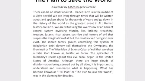 The Plan to Save The World Using Time Travel. Gene Decode