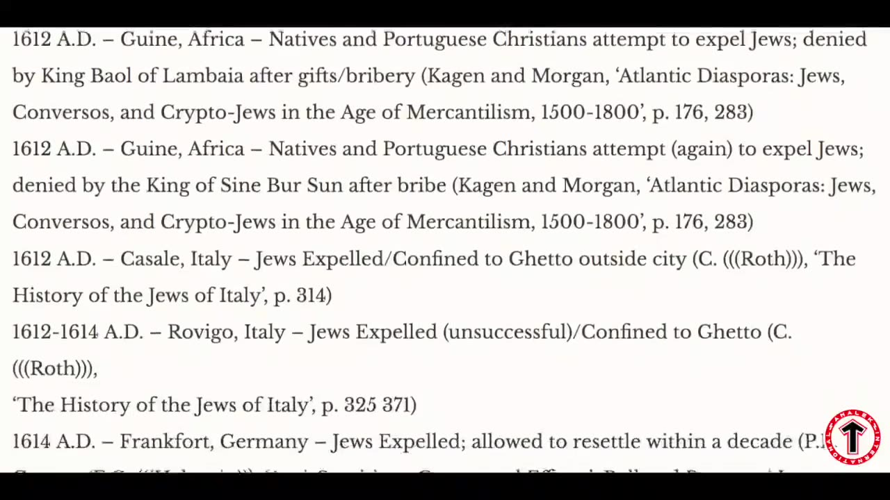 THE FUTURE IS THE PAST: The Complete List of Jewish Expulsions