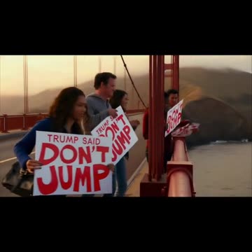 Trump says dont jump off the bridge 😁 leftists an hour later 🤡🤣