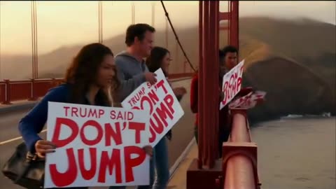 Trump says dont jump off the bridge 😁 leftists an hour later 🤡🤣