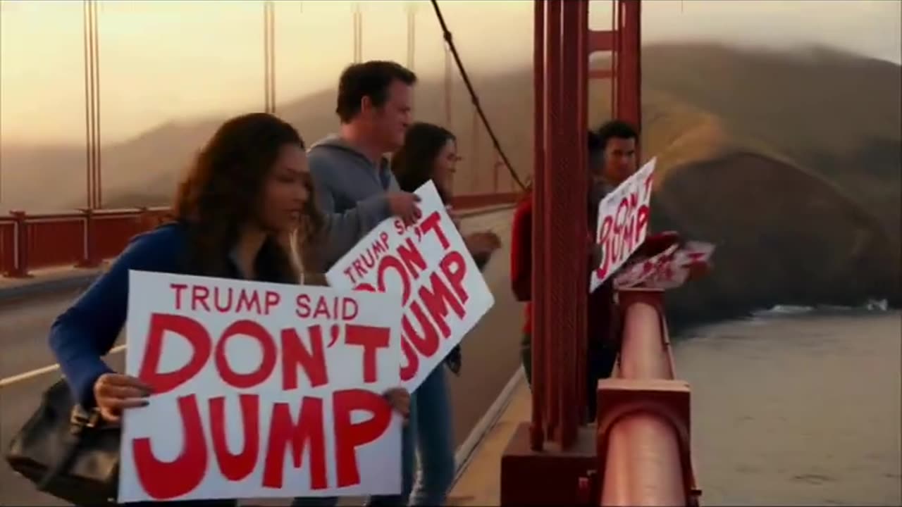 Trump says dont jump off the bridge 😁 leftists an hour later 🤡🤣
