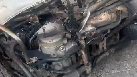 Moto de ladrón incinerada