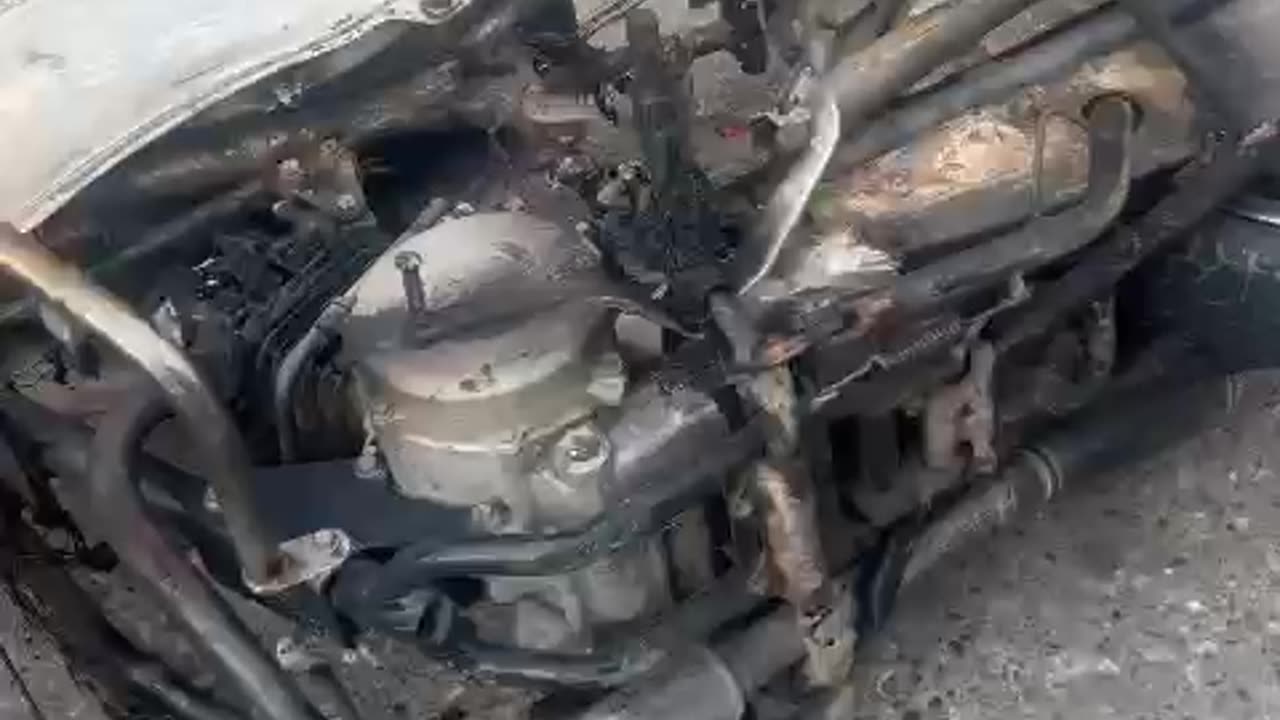 Moto de ladrón incinerada