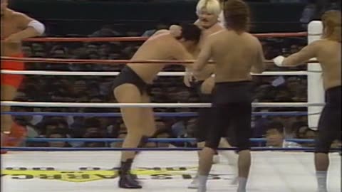 (1991.03.21) Hamaguchi, Hoshino, Kimura & Kido vs Blond Outlaws & Super Strong Machine - 8Man - NJPW