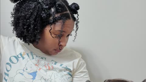 Blue and mommy getting there hair done
