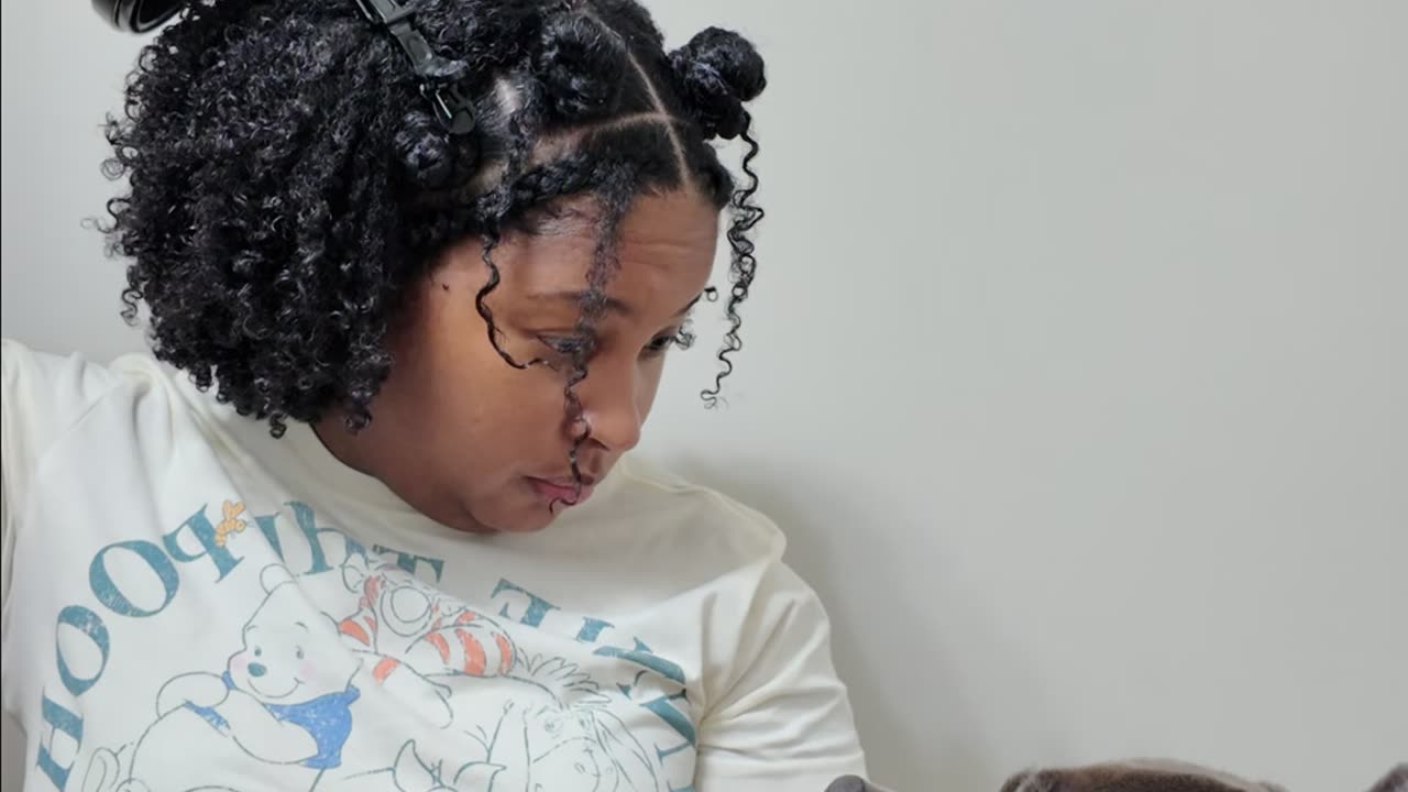 Blue and mommy getting there hair done