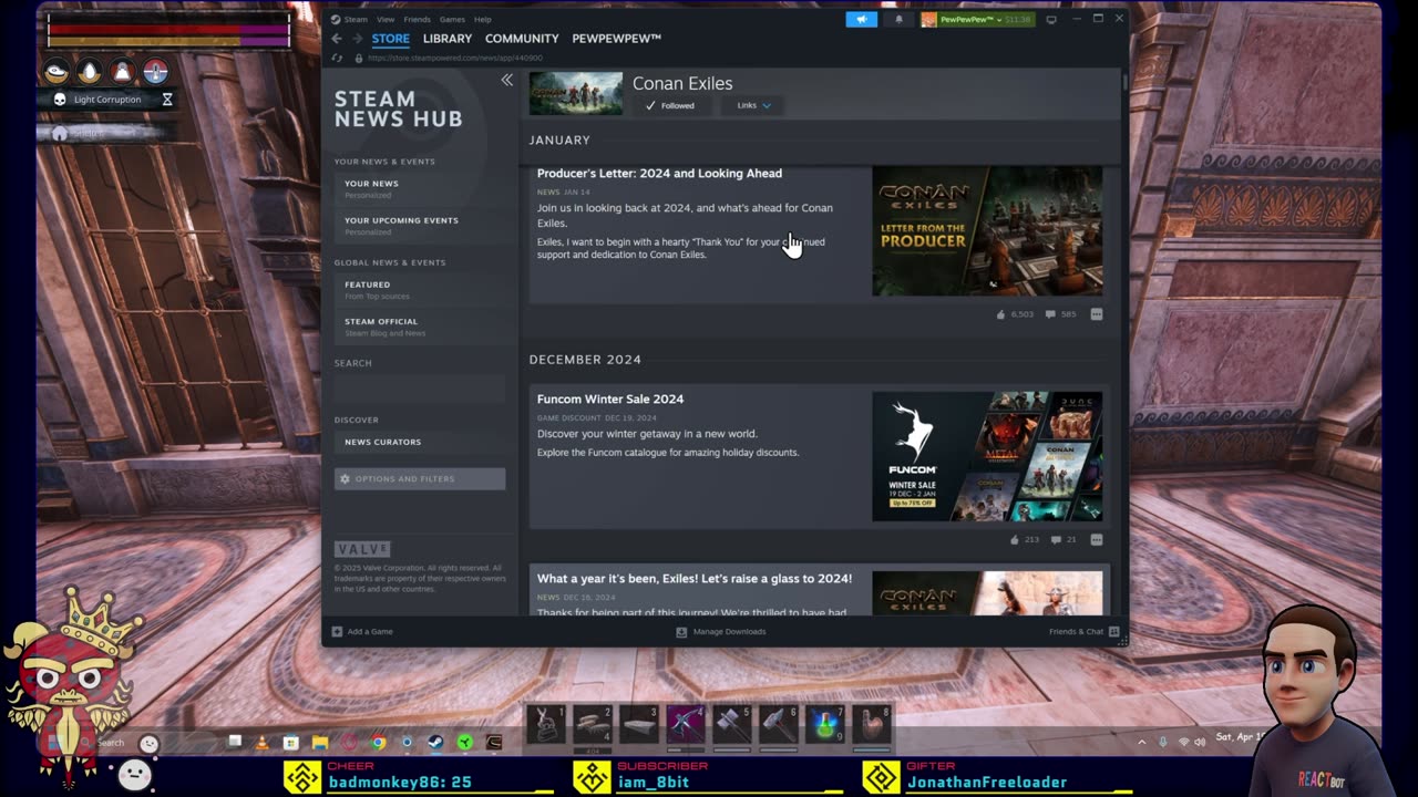 [🔞] 🐰 building a Twitch Drops museum 🐰 Conan Exiles live stream