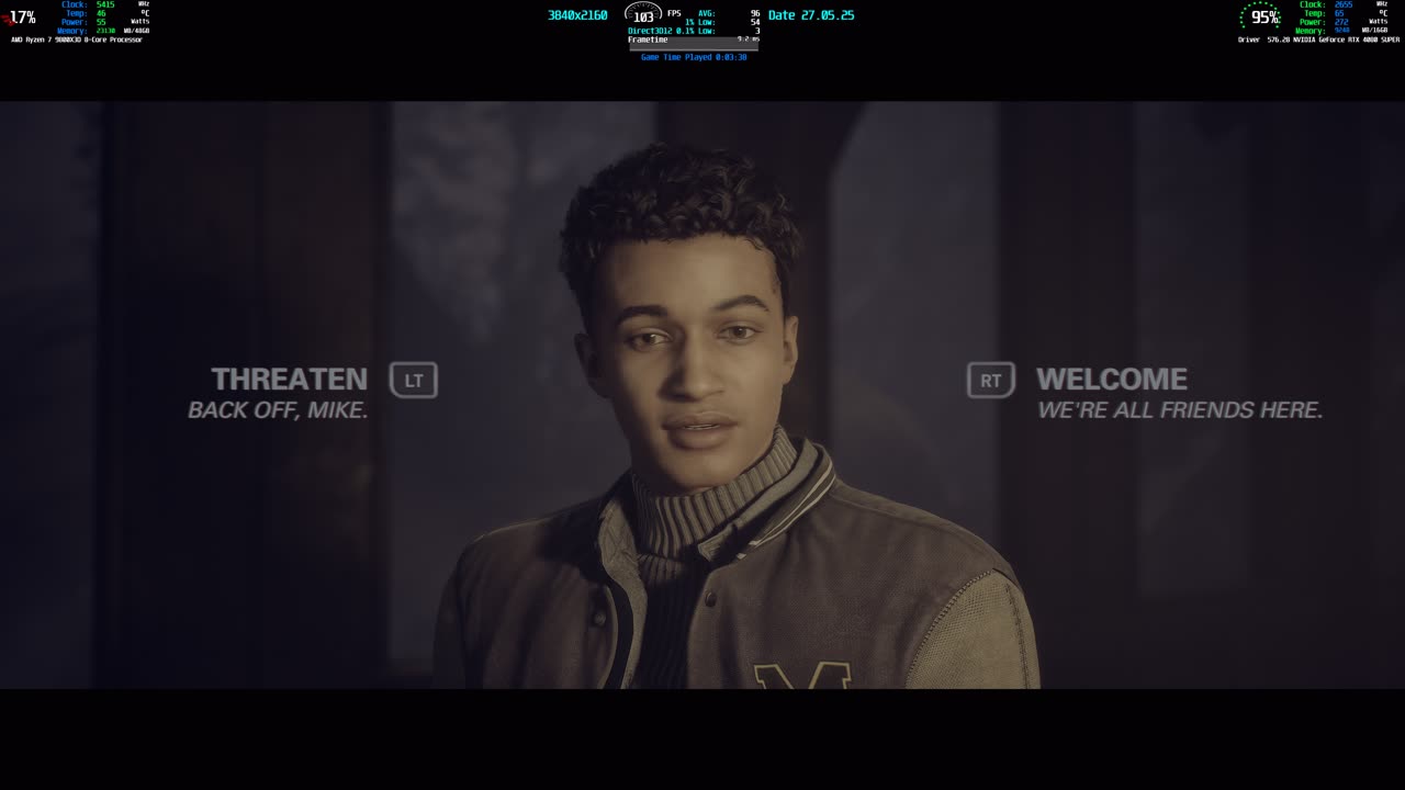 Until Dawn 4K Hdr Pc Gameplay 9800X3d Rtx 4080 Super