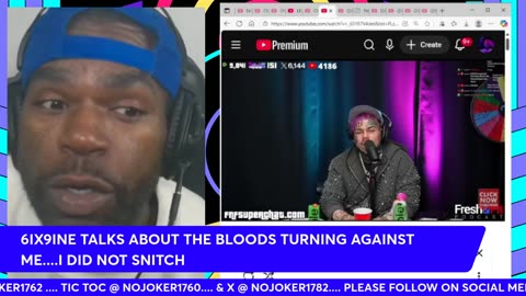 6IX9INE TALKS about THE BLOODS turning on HIM !