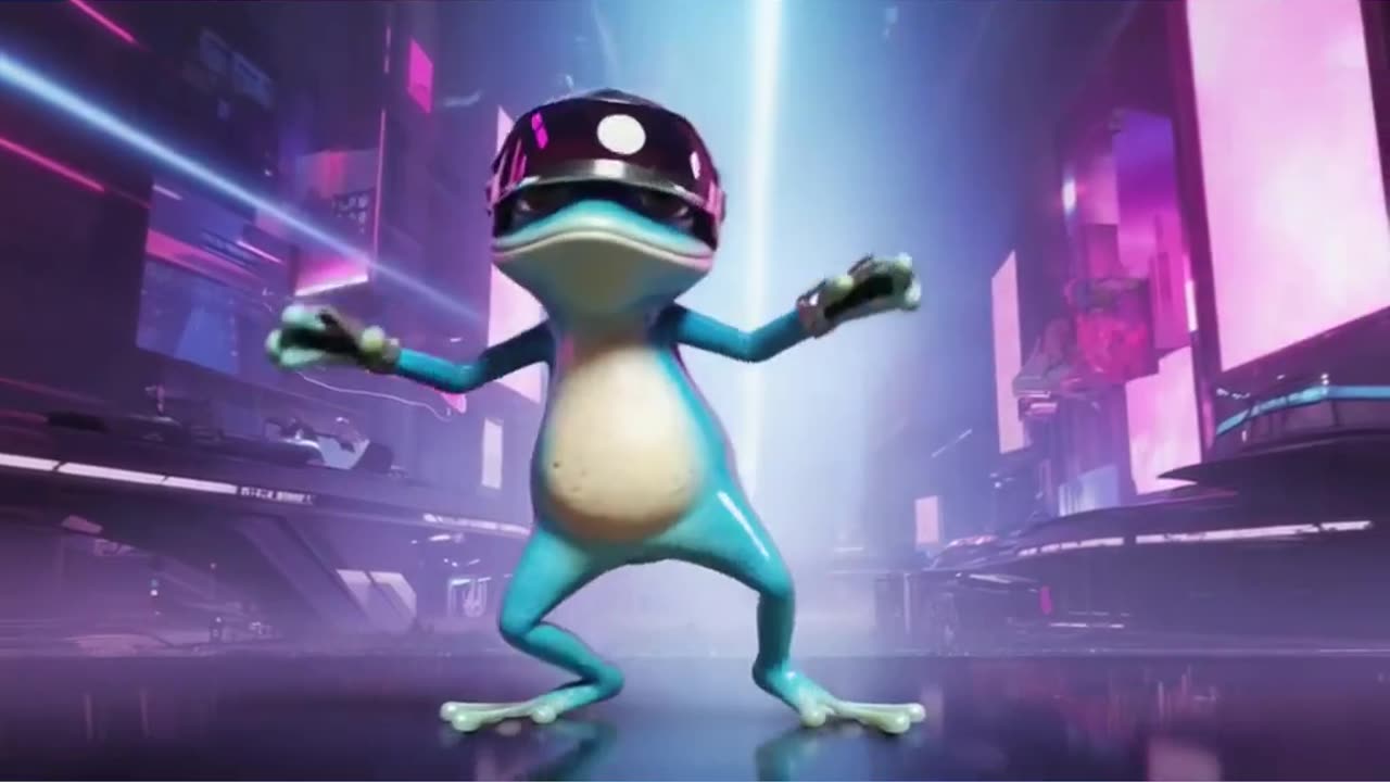 Rana Cyberpunk: ¡Baile del Futuro! 🐸✨