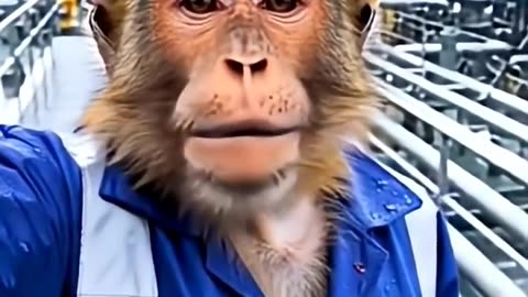 Monkey frustrate his job 😂