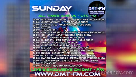 Radio Show DMT – FM Weekly Schedule Monday 15-09-2025 / Sunday 21-09-2025