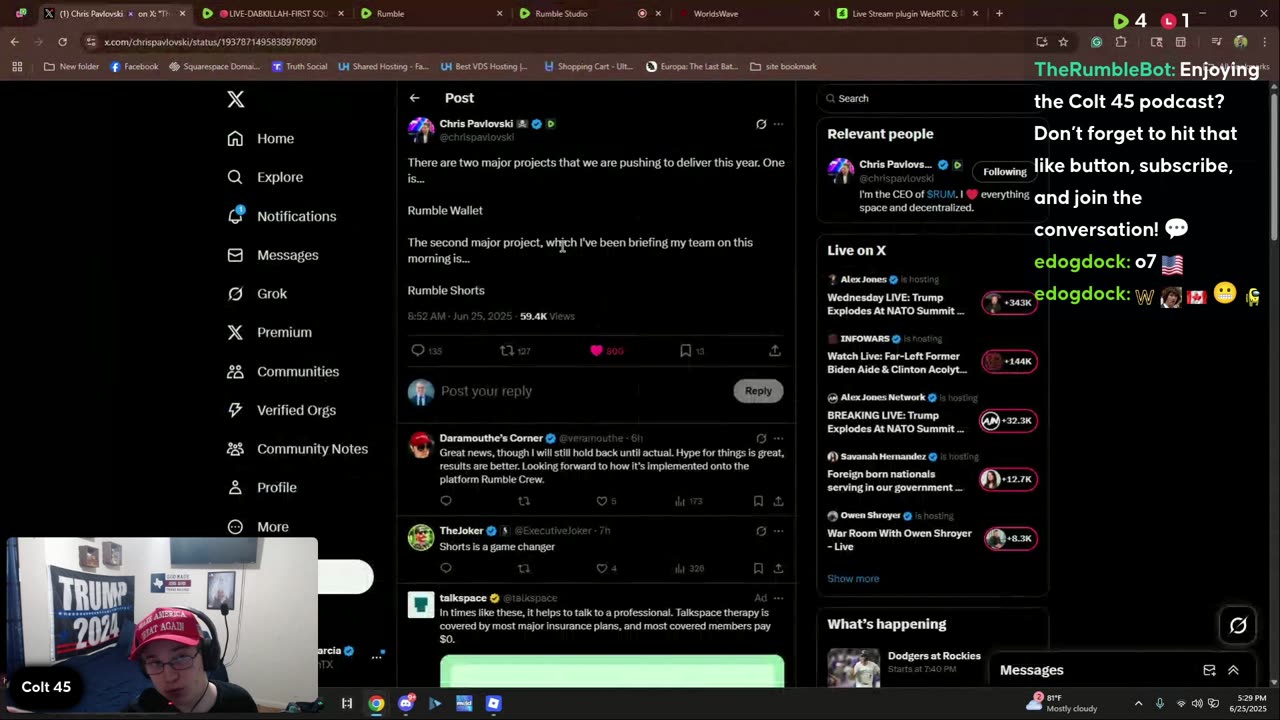 My first live Vlog on rumble |