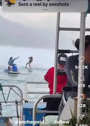 The wave 🏄‍♂️ literally wrapped around him---but did he make it?